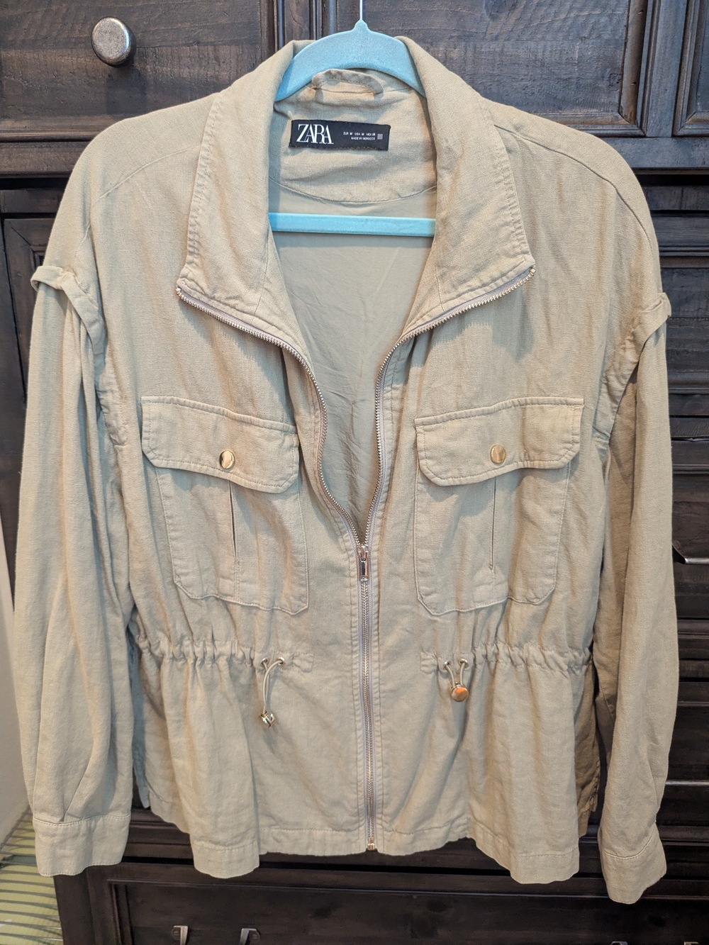 Zara Utility Jacket in Beige/Khaki